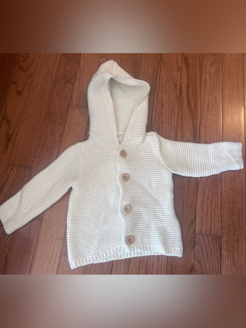 Carter's Cream Hooded Knit Sweater Jacket